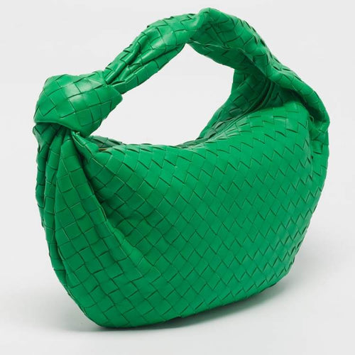 Bottega Veneta Jodie Medium Green Intrecciato Leather Hobo
