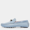 Hermès Blue Leather Irving Loafers Size 43.5